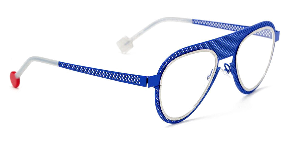 Sabine Be® Be Legend Hole SB Be Legend Hole 499 51 - Majorelle Blue Perforated Satin / Polished Palladium Eyeglasses