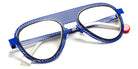 Sabine Be® Be Legend Hole SB Be Legend Hole 499 51 - Majorelle Blue Perforated Satin / Polished Palladium Eyeglasses