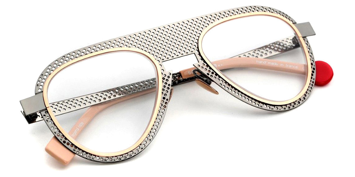 Sabine Be® Be Legend Hole SB Be Legend Hole 510 51 - Perforated Polished Ruthenium / Polished Rose Gold Eyeglasses
