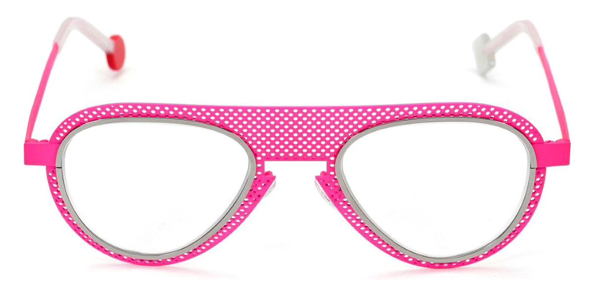Sabine Be® Be Legend Hole SB Be Legend Hole 511 51 - Satin Neon Pink Perforated / Polished Ruthenium Eyeglasses