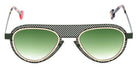 Sabine Be® Be Legend Hole Sun SB Be Legend Hole Sun 491 51 - Perforated Satin Khaki / Polished Yellow Gold Sunglasses