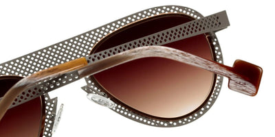 Sabine Be® Be Legend Hole Sun SB Be Legend Hole Sun 506 51 - Satin Taupe Gray Perforated / Polished Rose Gold Sunglasses
