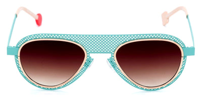 Sabine Be® Be Legend Hole Sun SB Be Legend Hole Sun 507 51 - Satin Turquoise Perforated / Polished Rose Gold Sunglasses