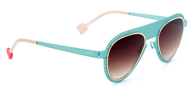 Sabine Be® Be Legend Hole Sun SB Be Legend Hole Sun 507 51 - Satin Turquoise Perforated / Polished Rose Gold Sunglasses