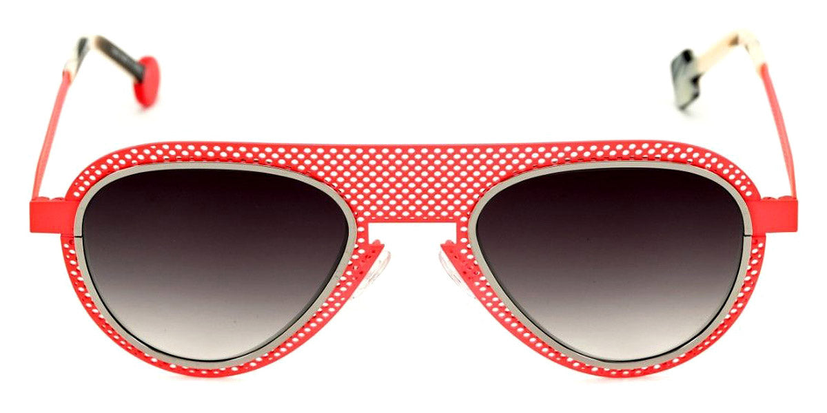 Sabine Be® Be Legend Hole Sun SB Be Legend Hole Sun 508 51 - Satin Neon Orange Perforated / Polished Ruthenium Sunglasses