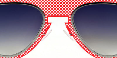 Sabine Be® Be Legend Hole Sun SB Be Legend Hole Sun 508 51 - Satin Neon Orange Perforated / Polished Ruthenium Sunglasses