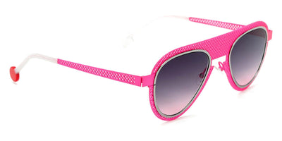 Sabine Be® Be Legend Hole Sun SB Be Legend Hole Sun 511 51 - Satin Neon Pink Perforated / Polished Ruthenium Sunglasses