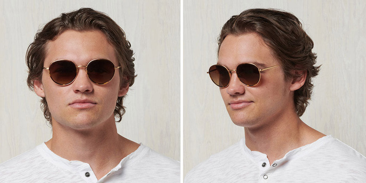 SALT.® SEINE SAL SEINE BGBK 54 - Brushed Gold/Black/Polarized CR39 Brown Gradient Sunglasses