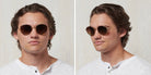 SALT.® SEINE SAL SEINE BGBK 54 - Brushed Gold/Black/Polarized CR39 Brown Gradient Sunglasses