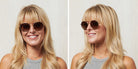 SALT.® SEINE SAL SEINE BGBK 54 - Brushed Gold/Black/Polarized CR39 Brown Gradient Sunglasses