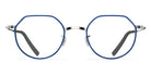 Blackfin® SIERRA BLF SIERRA 1569 47 - Shiny Silver/Deep Blue Rims Eyeglasses