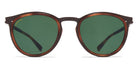 Mykita® SIWA MYK SIWA A61 Dark Brown/Zanzibar / Polarized Pro Green 15 47 - A61 Dark Brown/Zanzibar / Polarized Pro Green 15 Sunglasses