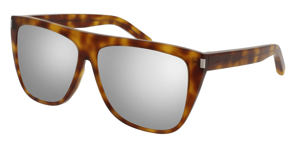 Saint Laurent® 1 SL 1 009 59 - Havana / Silver Mirrored Double Sunglasses