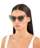 Saint Laurent® 181 LOULOU SL 181 LOULOU 006 54 - Havana / Gray Sunglasses
