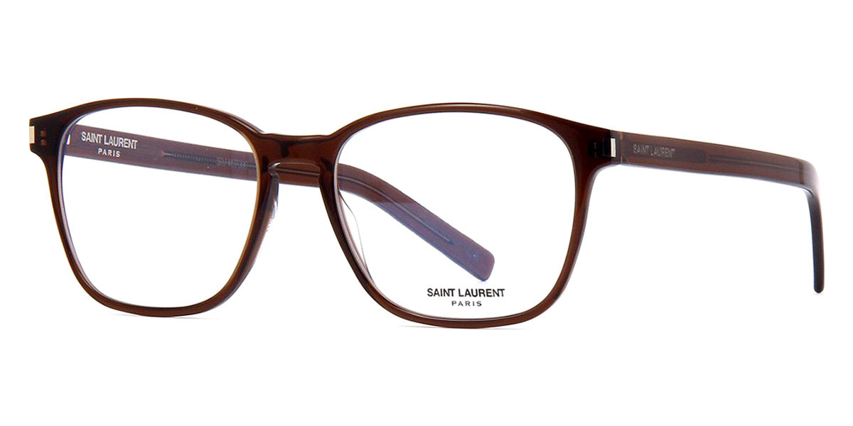 Saint Laurent® 186-B Slim SL 186-B SLIM 004 53 - Brown Eyeglasses