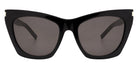 Saint Laurent® 214 KATE THIN SL 214 KATE THIN 001 55 - Black / Black Sunglasses