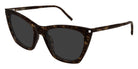 Saint Laurent® 214 KATE THIN SL 214 KATE THIN 002 55 - Havana / Gray Sunglasses