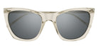 Saint Laurent® 214 KATE THIN SL 214 KATE THIN 004 55 - Beige / Silver Mirrored Sunglasses