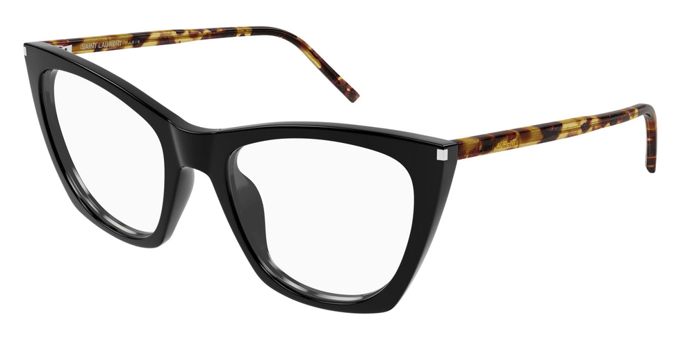 Saint Laurent® 214 KATE THIN OPT SL 214 KATE THIN OPT 006 55 - Black/Havana / Transparent AR Eyeglasses