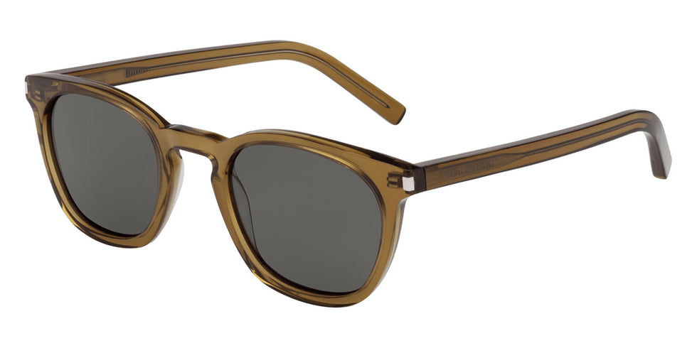 Saint Laurent® 28 SL 28 005 49 - Green / Smoke Sunglasses
