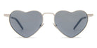 Saint Laurent® 301 LOULOU SL 301 LOULOU 014 52 - Silver / Silver Flash Sunglasses