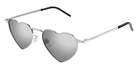 Saint Laurent® 301 LOULOU SL 301 LOULOU 014 52 - Silver / Silver Flash Sunglasses
