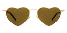 Saint Laurent® 301 LOULOU SL 301 LOULOU 015 52 - Gold / Brown Sunglasses