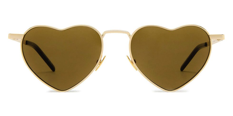 Saint Laurent® 301 LOULOU SL 301 LOULOU 015 52 - Gold / Brown Sunglasses