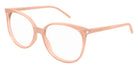 Saint Laurent® 39 SL 39 009 54 - Orange / Transparent AR Eyeglasses