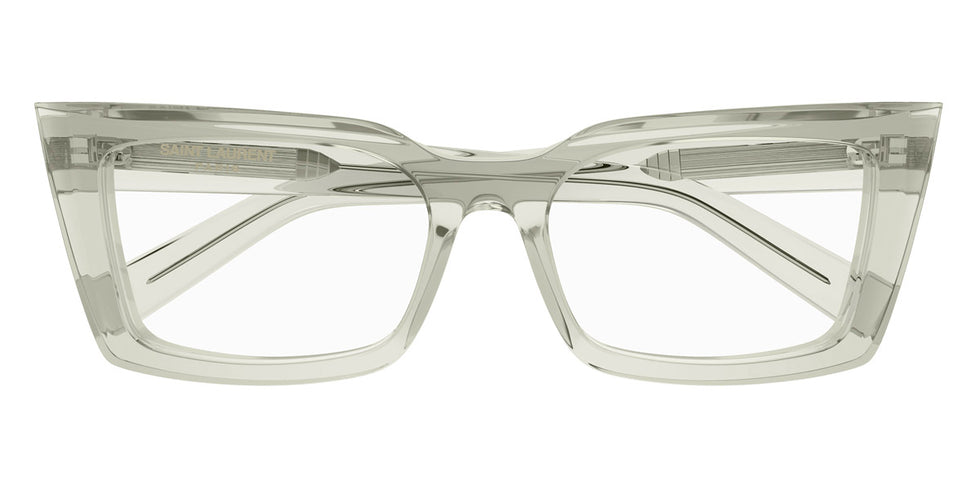 Saint Laurent® 554 SL 554 003 54 - Green / Transparent AR Eyeglasses