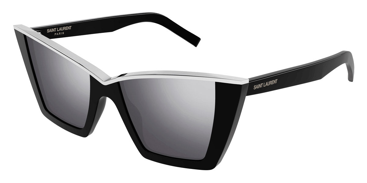 Saint Laurent® 570 SL 570 002 54 - Black / Silver Mirrored Sunglasses