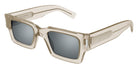 Saint Laurent® 572 SL 572 003 50 - Beige / Silver Mirrored Sunglasses