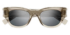 Saint Laurent® 573 SL 573 003 49 - Beige / Silver Mirrored Sunglasses