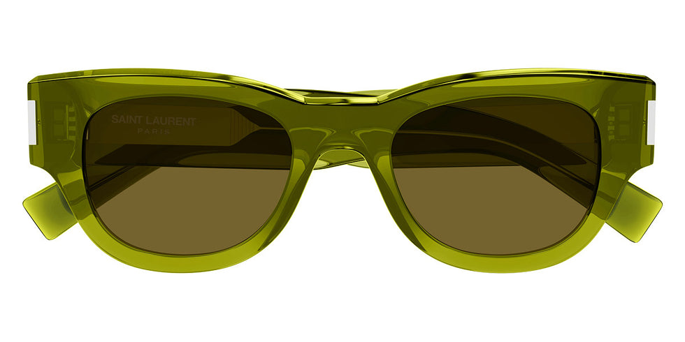 Saint Laurent® 573 SL 573 006 49 - Green / Brown Sunglasses