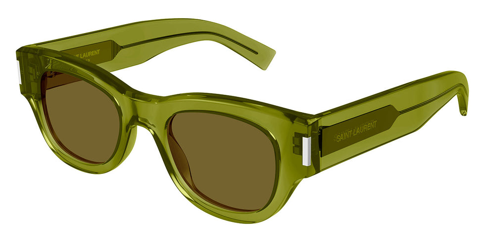 Saint Laurent® 573 SL 573 006 49 - Green / Brown Sunglasses
