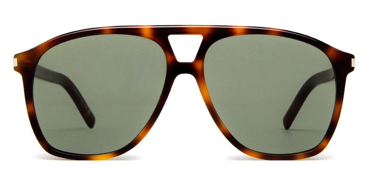Saint Laurent® 596 DUNE SL 596 DUNE 002 58 - Havana / Green Sunglasses