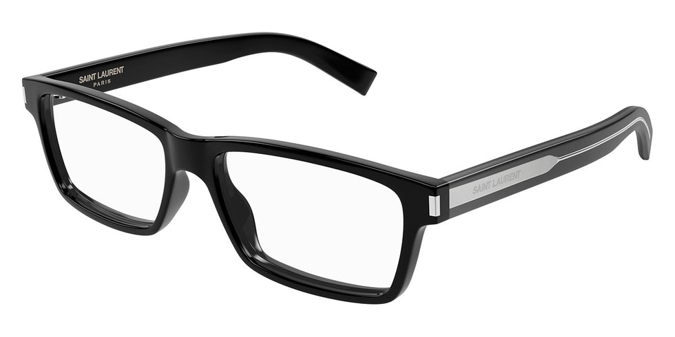 Saint Laurent® 622 SL 622 001 56 - Black/Crystal / Transparent AR Eyeglasses