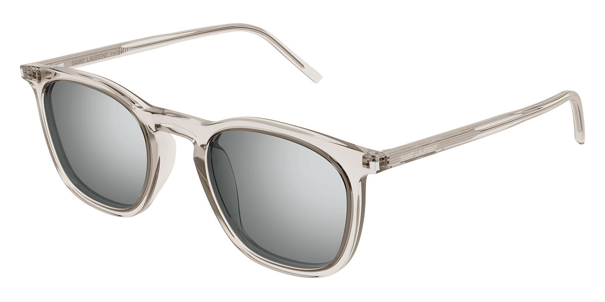 Saint Laurent® 623 SL 623 004 49 - Beige / Silver Mirror Sunglasses