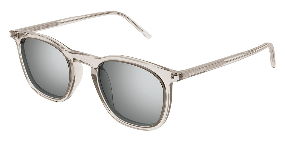 Saint Laurent® 623 SL 623 004 49 - Beige / Silver Mirror Sunglasses