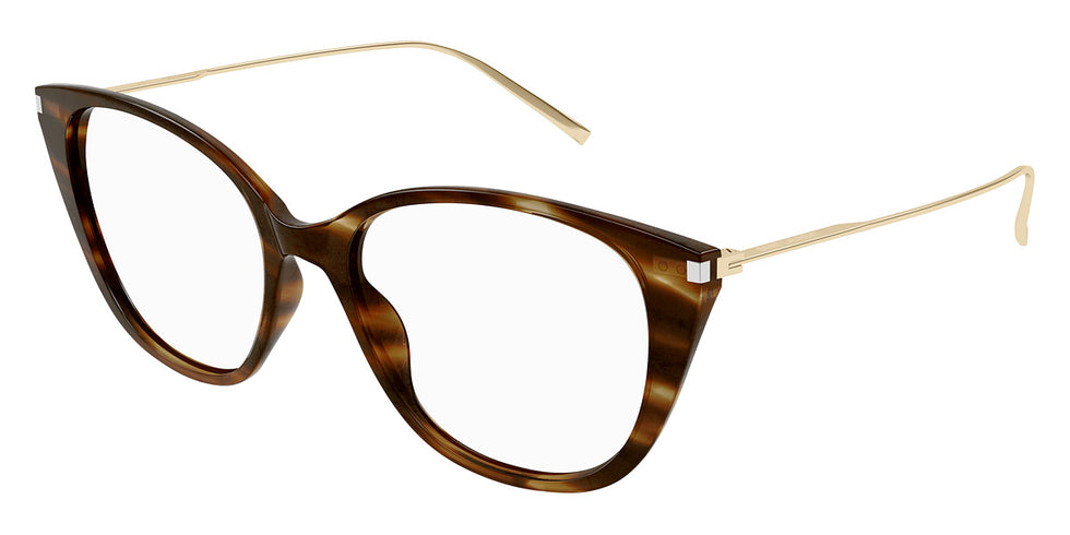 Saint Laurent® 627 SL 627 004 54 - Havana/Gold / Transparent AR Eyeglasses