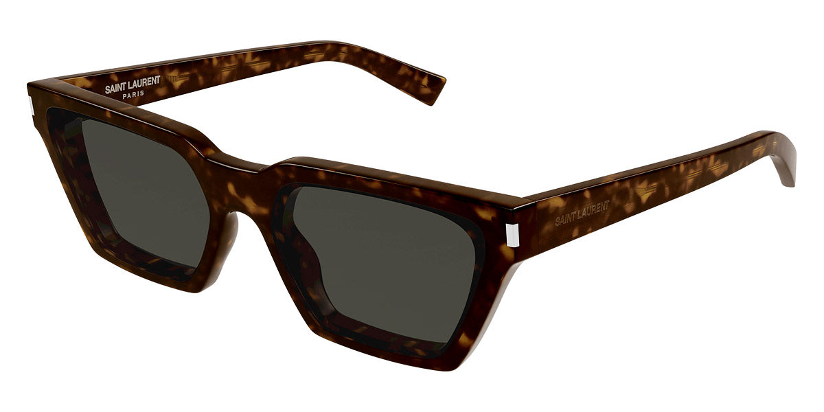 Saint Laurent® 633 CALISTA SL 633 CALISTA 002 57 - Havana / Gray Sunglasses
