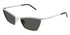 Saint Laurent® 637 SL 637 002 57 - Silver / Gray Sunglasses