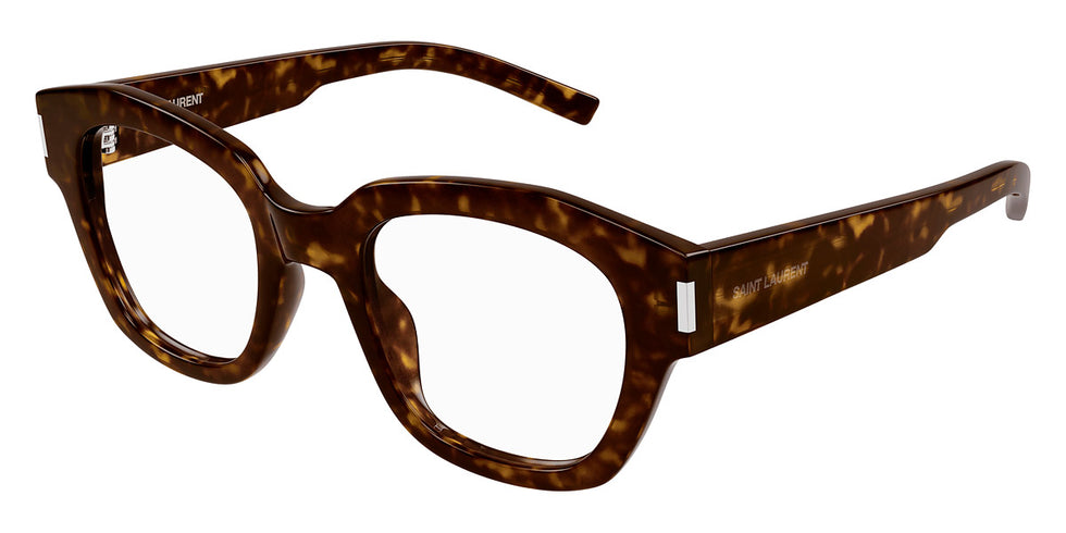 Saint Laurent® 640 SL 640 002 49 - Havana / Transparent AR Eyeglasses