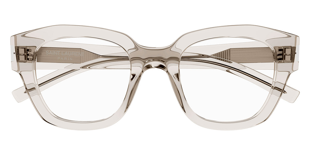 Saint Laurent® 640 SL 640 004 49 - Beige / Transparent AR Eyeglasses