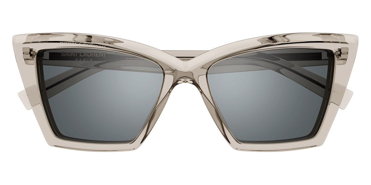 Saint Laurent® 657/F SL 657/F 003 55 - Beige / Silver Mirrored Sunglasses