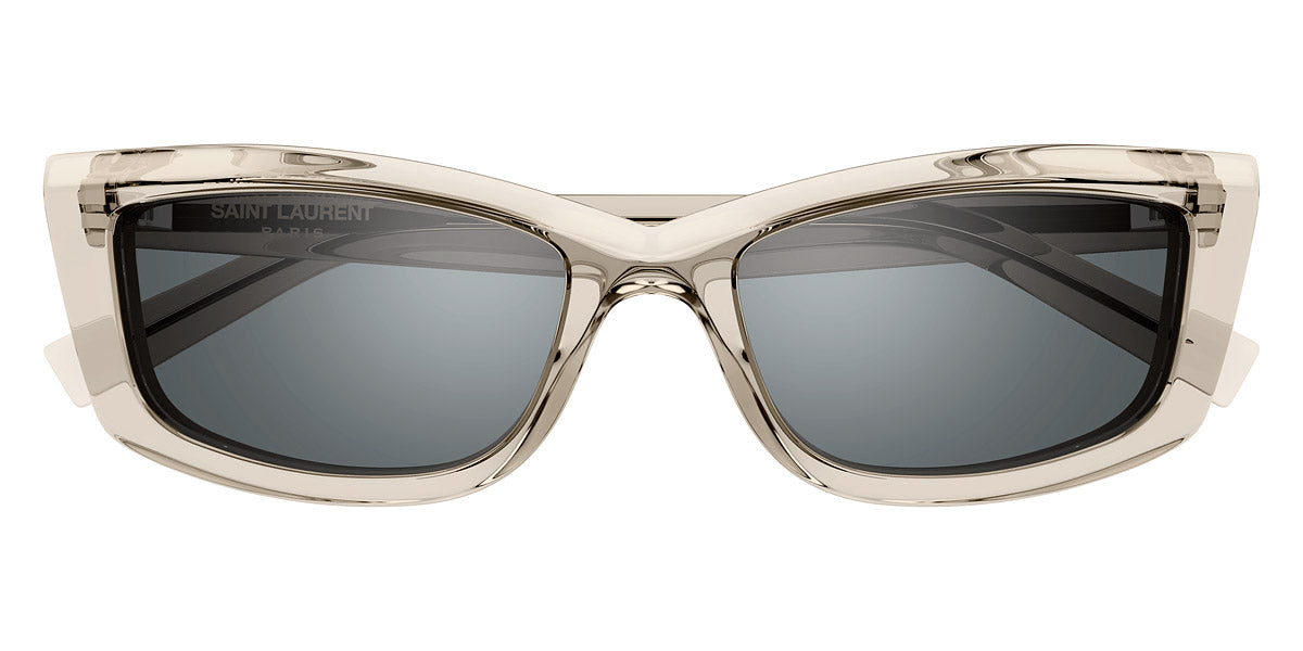 Saint Laurent® 658 SL 658 003 54 - Beige / Silver Mirrored Sunglasses
