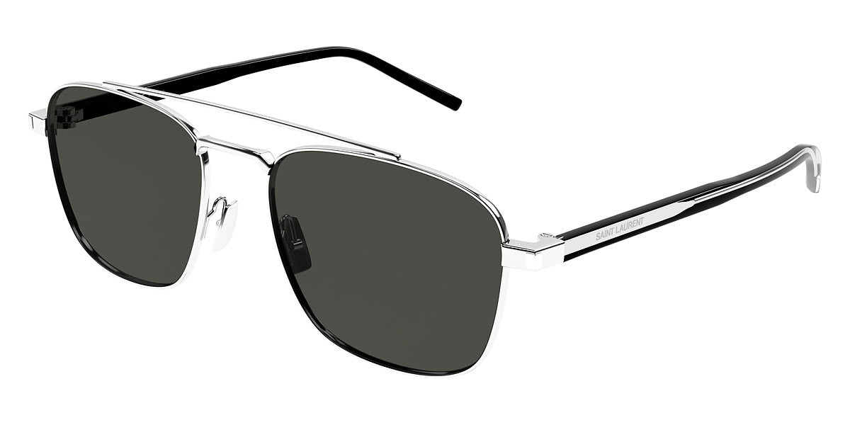 Saint Laurent® 665 SL 665 002 56 - Silver/Crystal / Gray Sunglasses