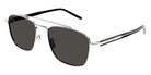Saint Laurent® 665 SL 665 002 56 - Silver/Crystal / Gray Sunglasses