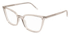 Saint Laurent® 669 SL 669 001 54 - Beige / Transparent AR Eyeglasses