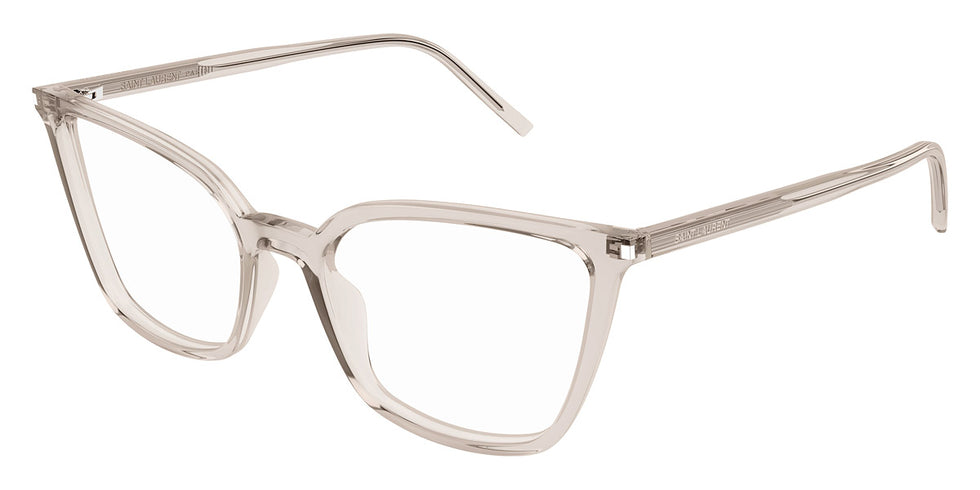 Saint Laurent® 669 SL 669 001 54 - Beige / Transparent AR Eyeglasses